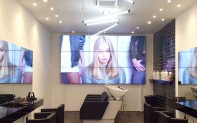 3 x 3 VIDEO WALL DELIVERS THE ULTIMATE WOW FACTOR AT A BRAND NEW HAIR SALON!